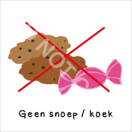 Geen snoep/koek (S)