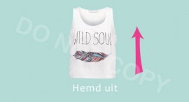 Hemd uit - M