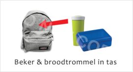 Beker & broodtrommel in tas - (S)J-TV