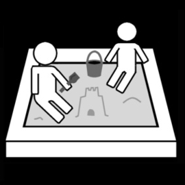 14.035 In zandbak spelen