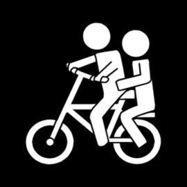 18.036 Fietsen achterop zitten