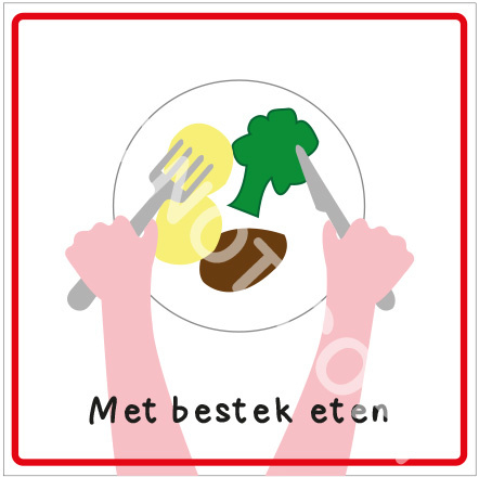 Afgrond Kinderachtig Mellow Met bestek eten (HR) | HUISREGELS | PictoMix - picto's & planborden