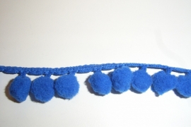 Bolletjesband blauw midden