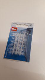 Aannaaibare drukknopen transparant plastic 7 mm