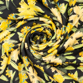 Viscose zwaardere kwaliteit gele bloem