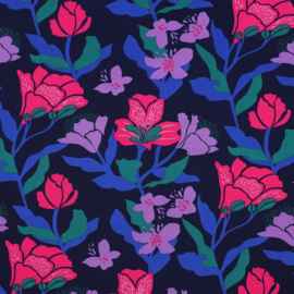 Bloem blauw roze