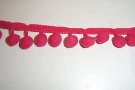 Bolletjesband fuchsia groot