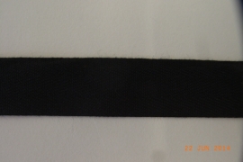 Keperband zwart 20mm