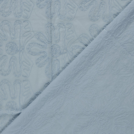 Katoen broderie blauw