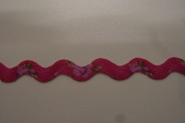 Zigzagband fuchsia paarse bloem 5mm