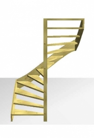 Vuren spiltrap (rechtsdraaiend)