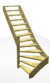 Vuren trap met onderkwart (links)