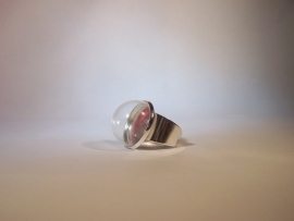 Strakke zilverkleurige ring (20mm)