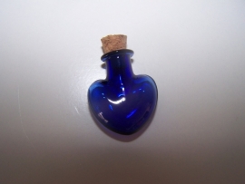 GFV-08bl Blauw, hartvormig flesje