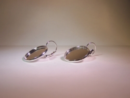 Zilverkleurige oorhangers per paar (20mm)