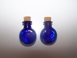 GFV-03bl Ronde blauwe fles