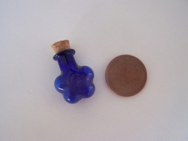 GFV-09bl Bloemvormig, blauw flesje