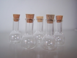 GFV-12 Bolle fles, platte bodem (3x1,6cm)