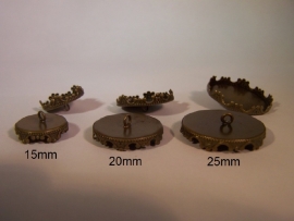 Bronskleurig rond met barok rand en oogje (CHROBB)
