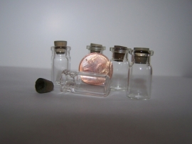 GFP-01 Glazen flesje met brede hals (2,5x1,2cm)
