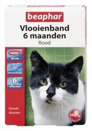 BEAPHAR vlooienband kat rood