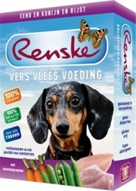 RENSKE vers vlees voeding hond eend / konijn  395 GR