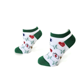Happy2Wear zorg ENKEL sokken Heartpulse Green