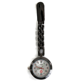 Clip-on elegant dokter- zuster horloge met schakels