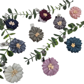 Flower Textiel - Jojo - trekkoord voor badge of sleutel Mauve-Taupe