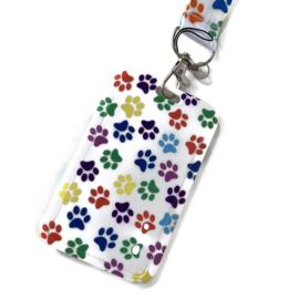 Keycord & pas houder verticaal - Happy Paws