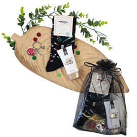Cadeauset zorgheld op sokken - Zwart/Groen