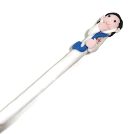 Pen dokter verpleger blauwe stethoscoop