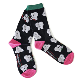 Happy2Wear tandarts sokken Cariës Attack zwart