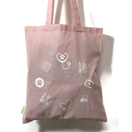 Linnen Tas | Dierzorg & Paraveterinair | Roze