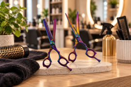 Scharenset kapper - Kappersschaar + Coupeschaar - Oily Rainbow
