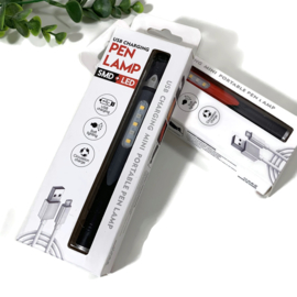 USB oplaadbaar LED PEN lampje - ZWART