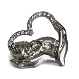 Speldje Newborn  - Love & Protect - Zilver