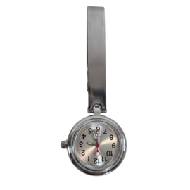 Luxe Verpleegster horloge Moderne clip Zilver
