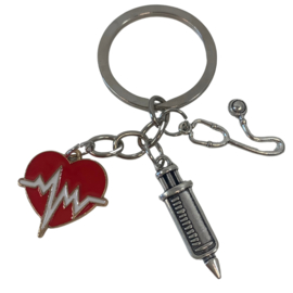 Sleutelhanger zorg-bedels heartbeat