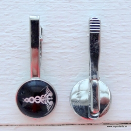 Dasspeld Zilver & Zwart