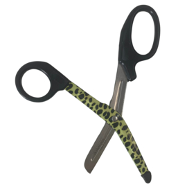 Utility schaar coated Leopard Geel/ Zwart