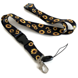 Lanyard - keycord - Zonnebloemen
