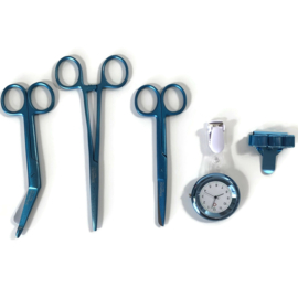 Luxe set - zorgaccessoires & scharen - Aqua Metalic