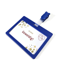 Badge + Clip Blauw