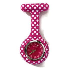 Siliconen Verpleegkundige horloge - Dots / stippen - Roze