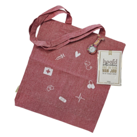 Zorgtopper cadeauset - Van jou is er maar één Rood