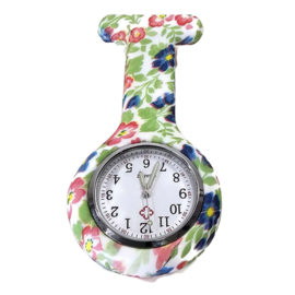 Verpleegsterhorloge clip Hibiscus