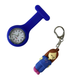 Zorgprofessional setje - Horloge + ampulopener - Blauw