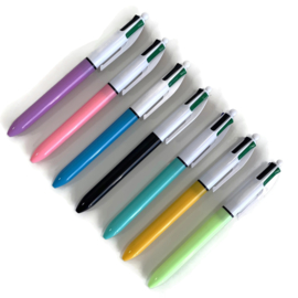 4 Kleuren pen KICK | Zwart - wit