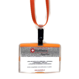 Billy Pashouder / badgeholder + Lanyard - Oranje